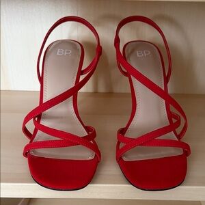 BP Women's Vibrant Red Strappy Heels